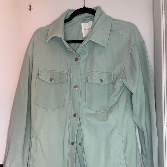 Avec Les Filles, Oversized Shacket, Mint Green, XS but fits oversized - Picture 6 of 6